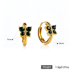 Gold flowers  Hoop Earrings