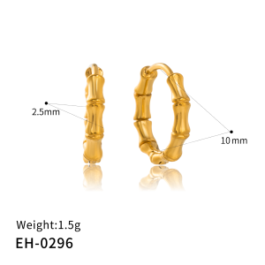Bamboo-style earrings