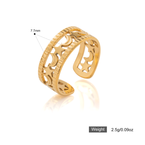 Star and Moon Ring