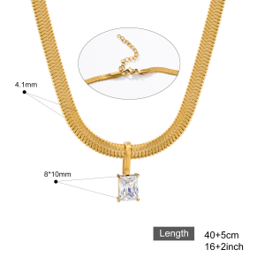 Herringbone  blade Necklaces